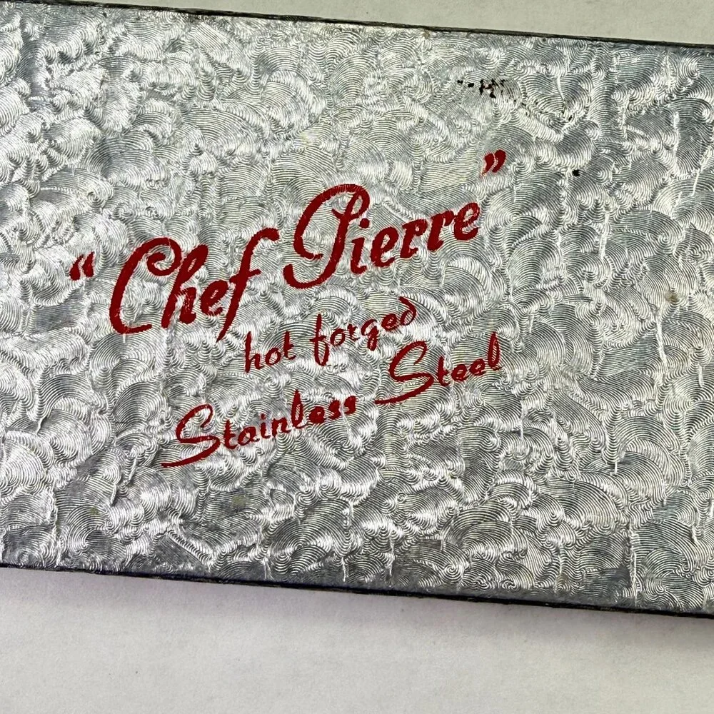 Vintage Chef Pierre Hot Forged Stainless 3 Pc Carving Knife Set In Original Box